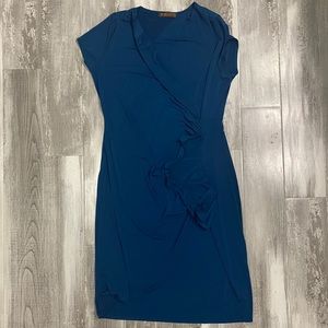 XXL Faux Wrap Dress with Ruched Side